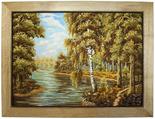 Landscape “Birch tree over the river”