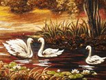 Landscape “Swans on the Pond”