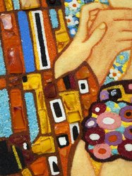 Panel “The Kiss” by Gustav Klimt (fragment)
