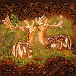 Panel "Pair of deer"