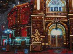 Panel "Evening lights of the Odessa Opera House"