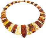 Beads with a combination of light and dark amber stones “Cleopatra”