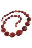 Beads made of amber stones-coins with beads
