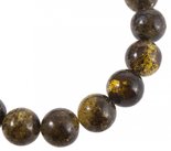 Bracelet made of greenish amber balls