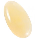 Pendant made of polished amber in pastel colors