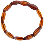 Cognac bracelet “Amber leaves”