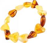Bracelet made of amber stones in the shape of a heart