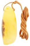 Pendant made of light polished amber (medicinal)