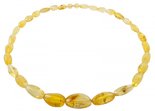 Beads made of transparent amber