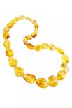 Beads made of light translucent amber “Katrin”