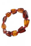 Amber bracelet with red beads