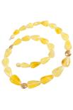 Light beads with amber and decorative elements