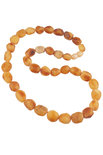 Polished amber beads