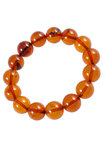 Bracelet made of polished amber beads