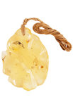 Amber pendant “Rose with dew”