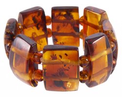 Ring made of “cognac” amber