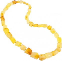 Figured amber beads