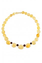 Amber beads with contrasting inserts-balls