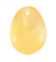Amber polished drop shaped pendant
