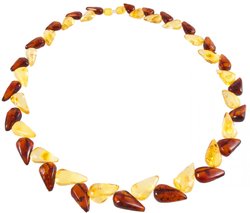 Beads with a combination of light and dark amber “Triumph”