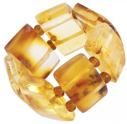 Honey colored amber ring
