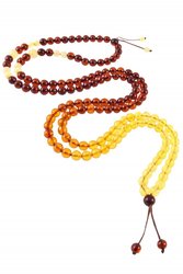 Prayer beads with gradient color transition