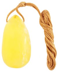 Amber polished drop-shaped pendant (medicinal)