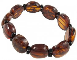 Bracelet made of dark amber stones