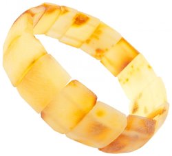 Amber bracelet made of polished plates (medicinal)