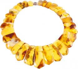 Amber necklace in honey shades “Cleopatra”