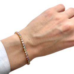 Rainbow Tennis bracelet with zircons