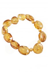 Bracelet made of amber stones “Lollipops”