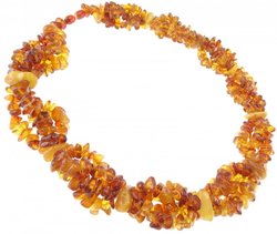 Multi-row beads made of stones