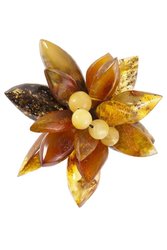 Brooch "Flower with beads"