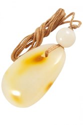 Amber stone pendant with ball