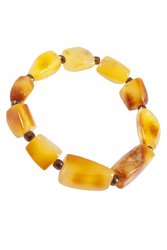 Bracelet made of amber stones with beads