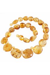 Beads made of amber stones “Lollipops”