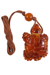 Dark amber pendant “Turtle”