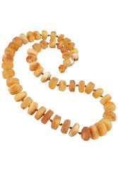 Polished amber beads