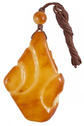 Amber pendant in the shape of a fish