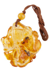 Carved amber pendant “Fish”