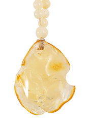 Amber beads with “Rose” pendant