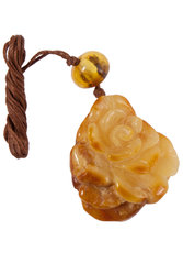 "Rose" pendant on a wax rope