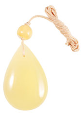 Polished amber pendant “Sunny Dew”
