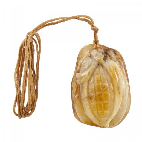 Pendant “Corn” on a waxed rope