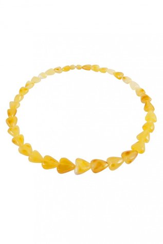 Light amber beads “Hearts”