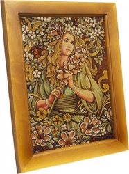 Panel “Girl with Flowers”