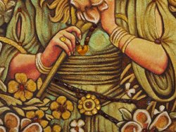 Panel “Girl with Flowers”