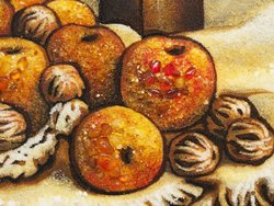 Still life "Apples and nuts"