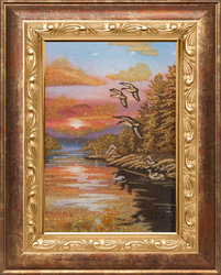 Panel “Geese at Sunset”